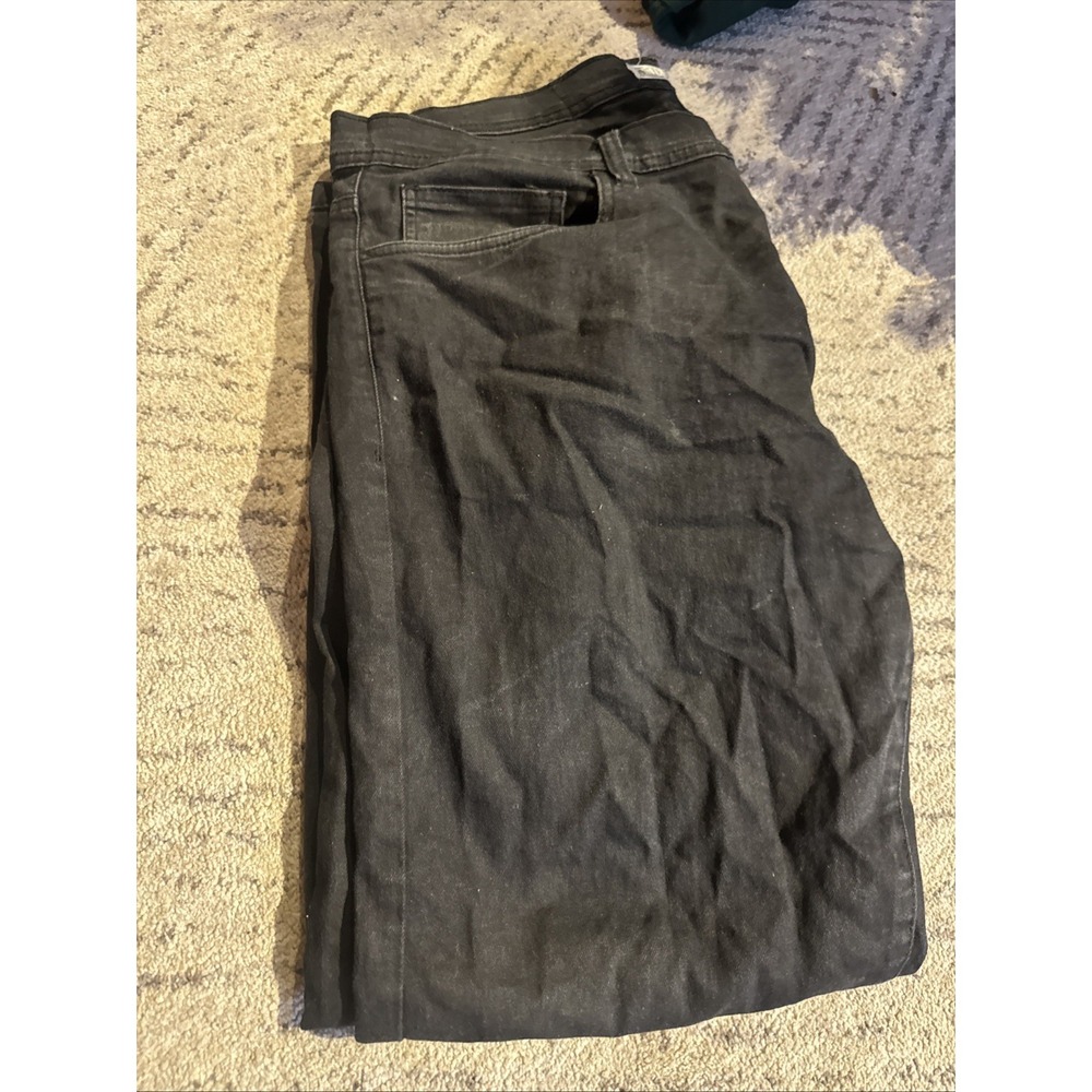 Men's Jeanius Jeans Black 38x30 Tapered Leg Mild Stretch